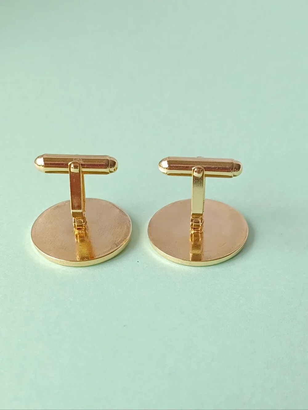ROYAL ORDER OF JESTERS MIRTH IS KING GOLD-TONE CUFFLINKS 7/8